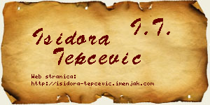 Isidora Tepčević vizit kartica